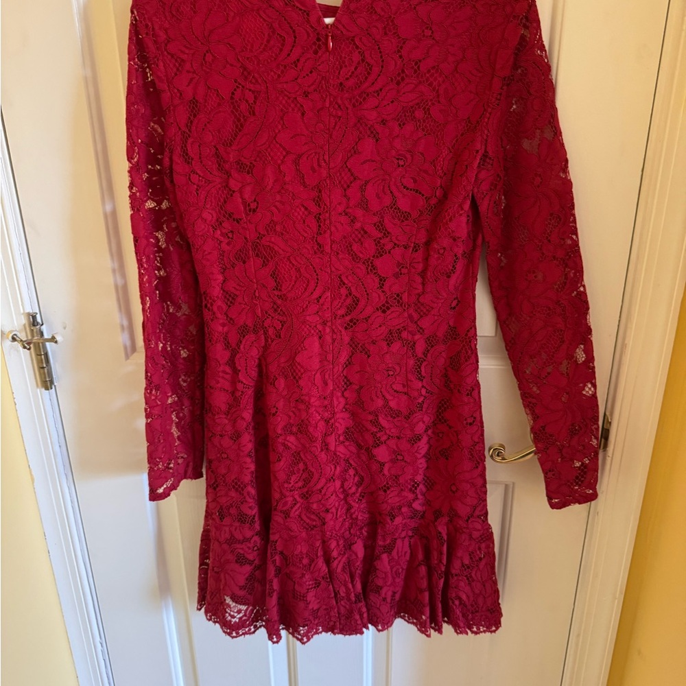 Elegant Red Lace Dress